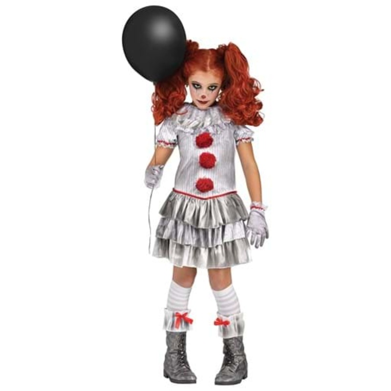 Carnevil Clown Costume for Girls X-Small