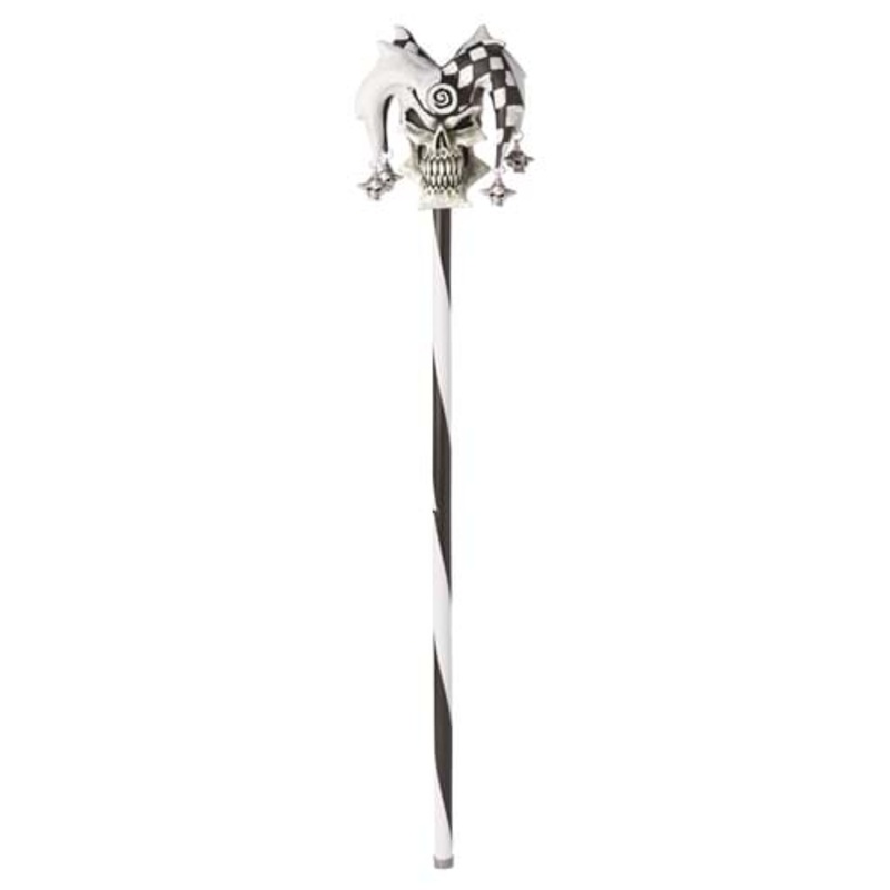 Psycho Jester Black and White Costume Cane Standard