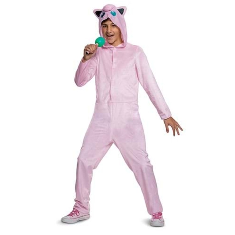 Kid's Pokmon Jigglypuff Hooded Jumpsuit Classic Costume Size 4/6