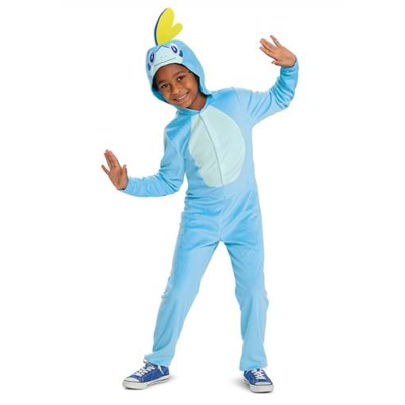 Kid's Pokmon Sobble Hooded Jumpsuit Classic Costume Size 4/6