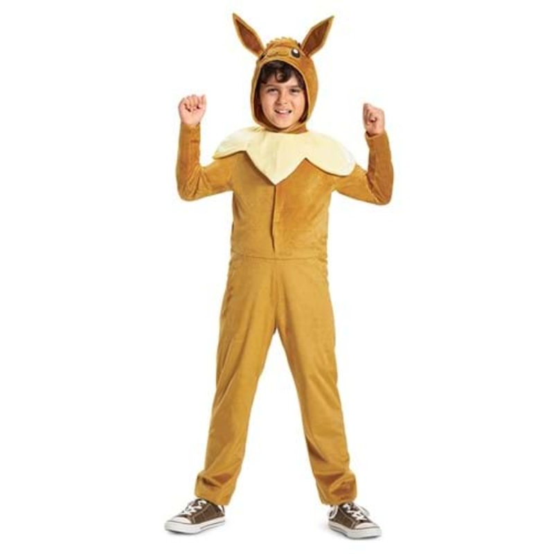 Pokmon Eevee Hooded Jumpsuit Classic Kid's Costume Size 4/6