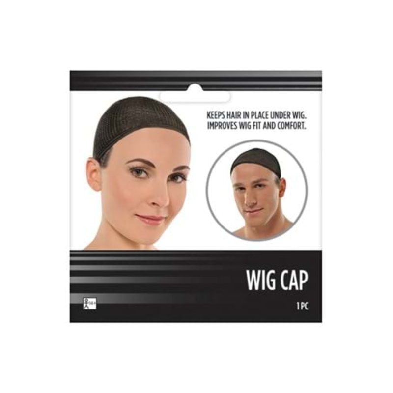 Adult Black Costume Wig Cap Accessory Standard