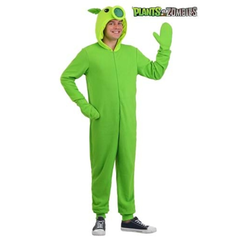 Adult Plants vs Zombies Peashooter Onesie Costume Small