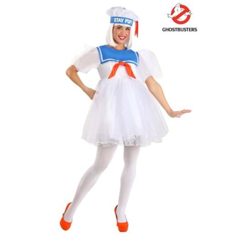 Ghostbusters Stay Puft Costume Dress for Women X-Small