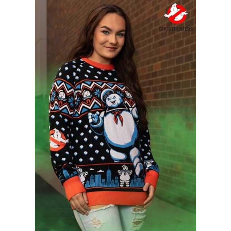 Ghostbusters Stay Puft Marshmallow Man Adult Sweater X-Small