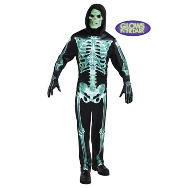 Men's Glow-in-the-Dark Skeleton Man Costume Standard