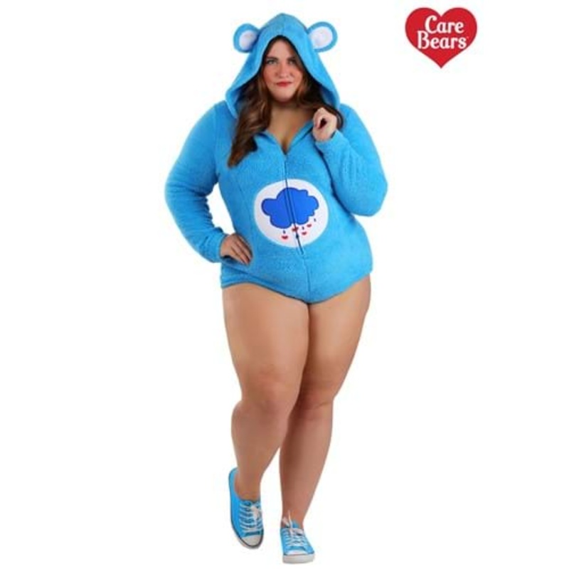 Plus Size Care Bears Grumpy Bear Women's Romper Costume 1X