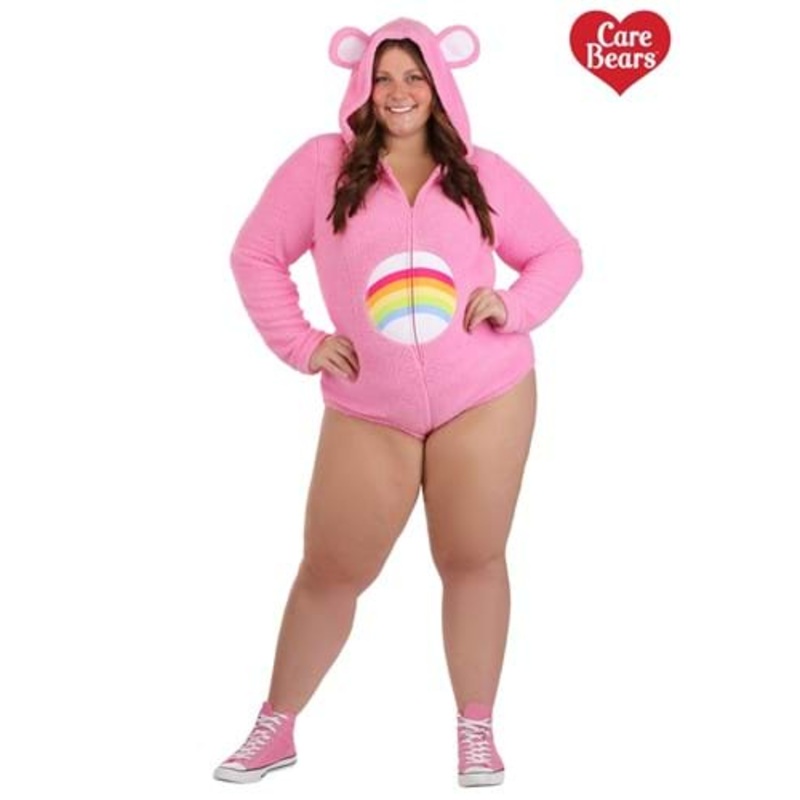 Plus Size Cheer Bear Romper Costume for Women 1X