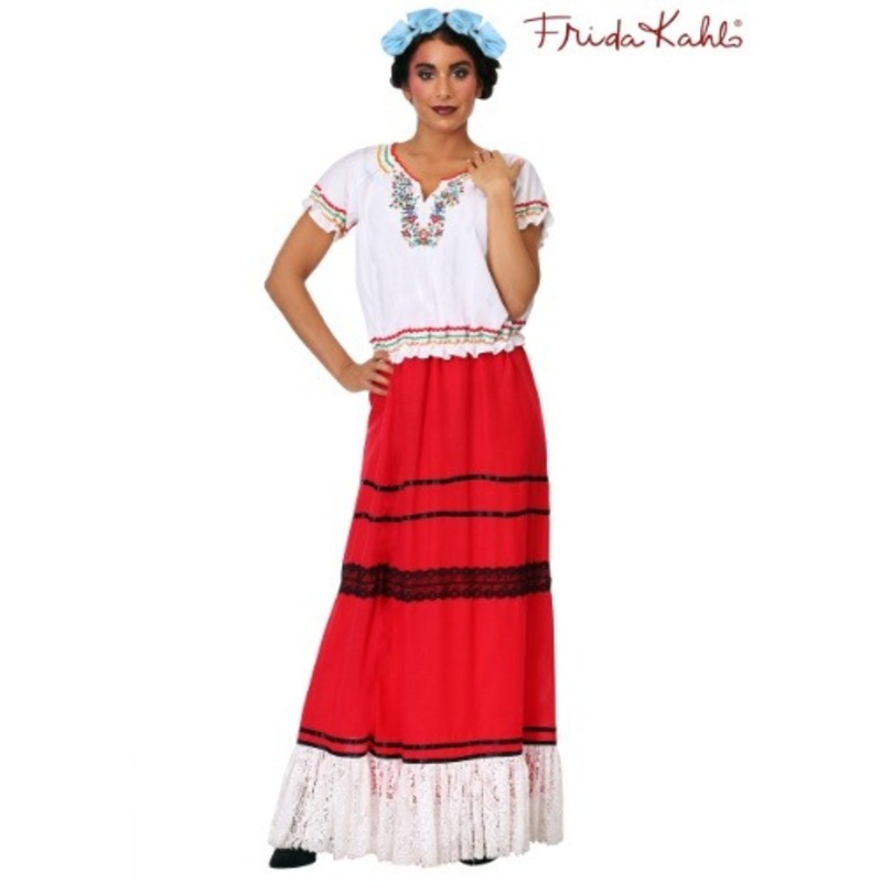 Red Frida Kahlo Costume for Women Small