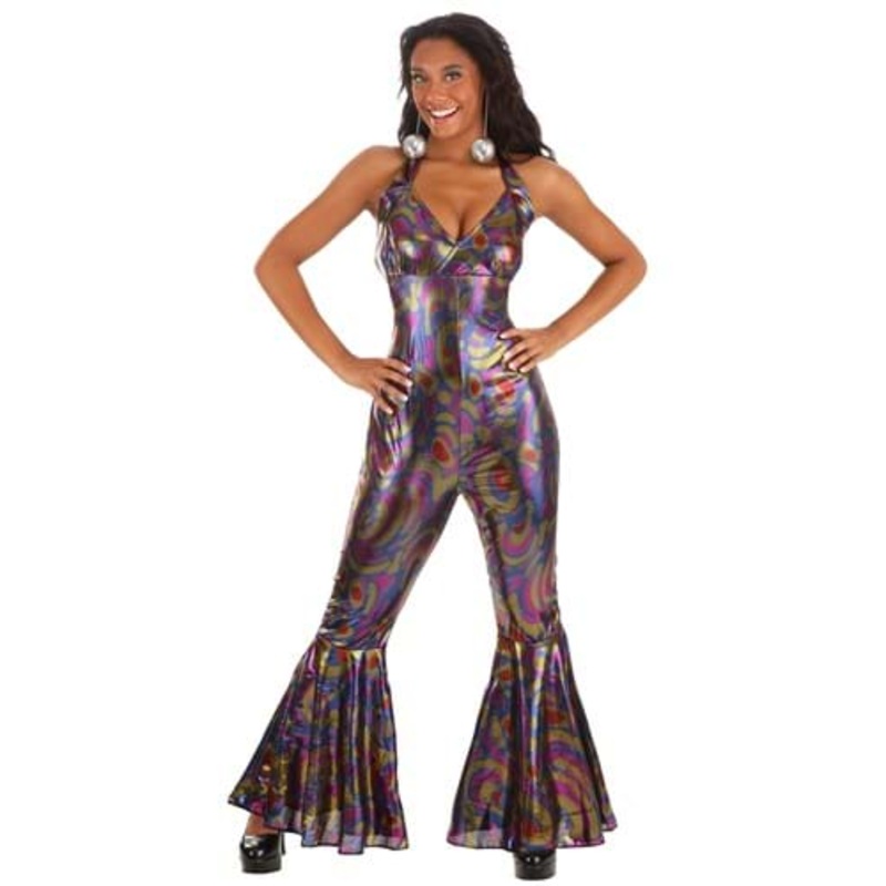 Sexy Disco Jumpsuit Women's Costume Small