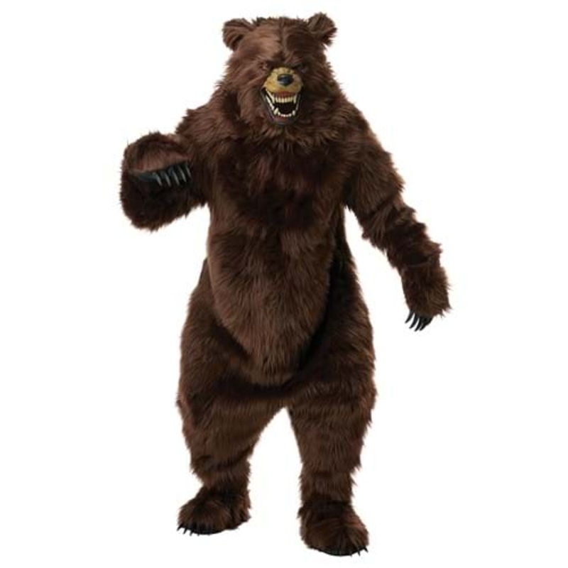 Deluxe Adult Grizzly Bear Costume with Ani-Motion Mask Standard