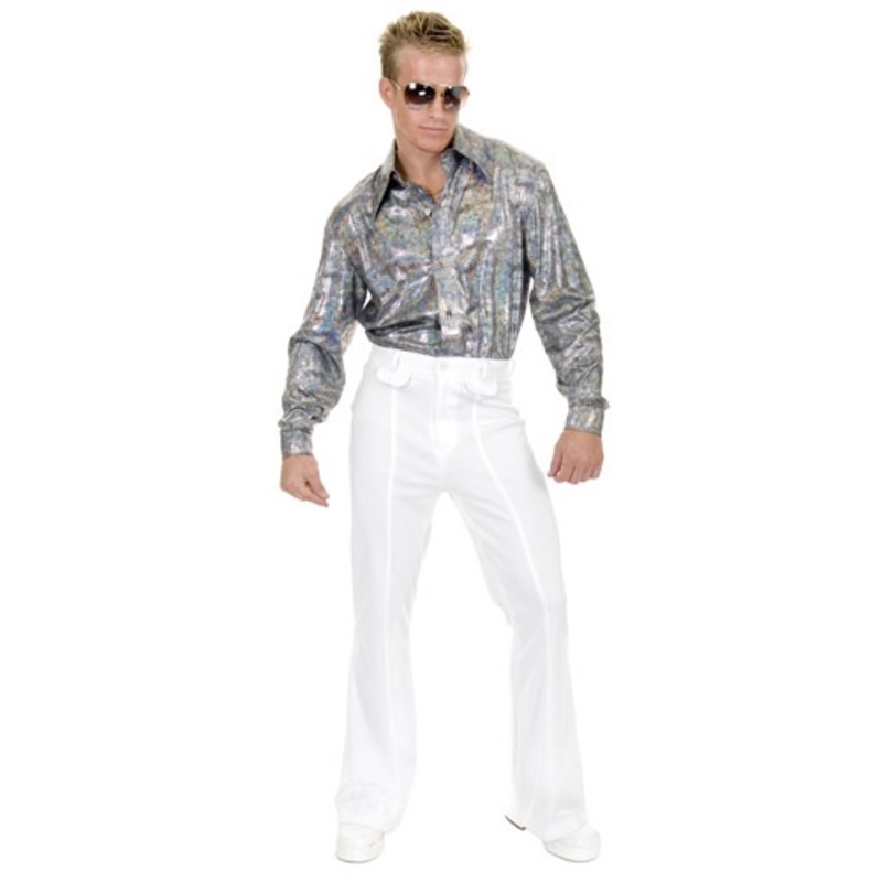 Men's Plus Size Shimmering Disco Costume Shirt 2X