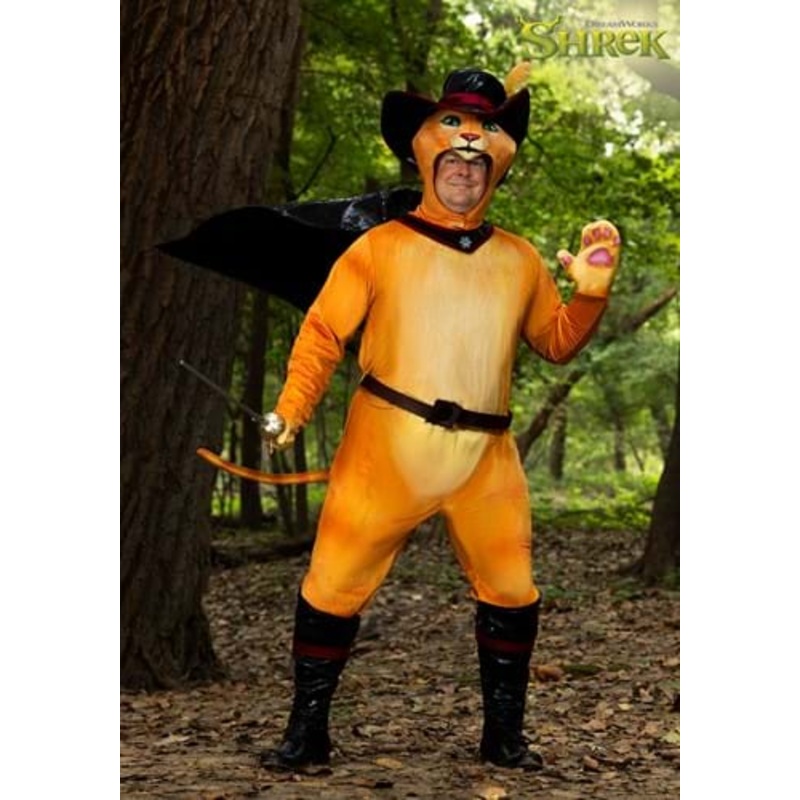 Men's Plus Size Shrek Puss in Boots Costume 2X