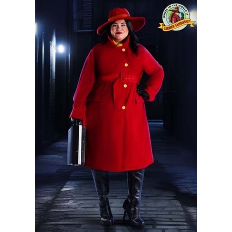Plus Size Authentic Carmen Sandiego Costume for Women 1X