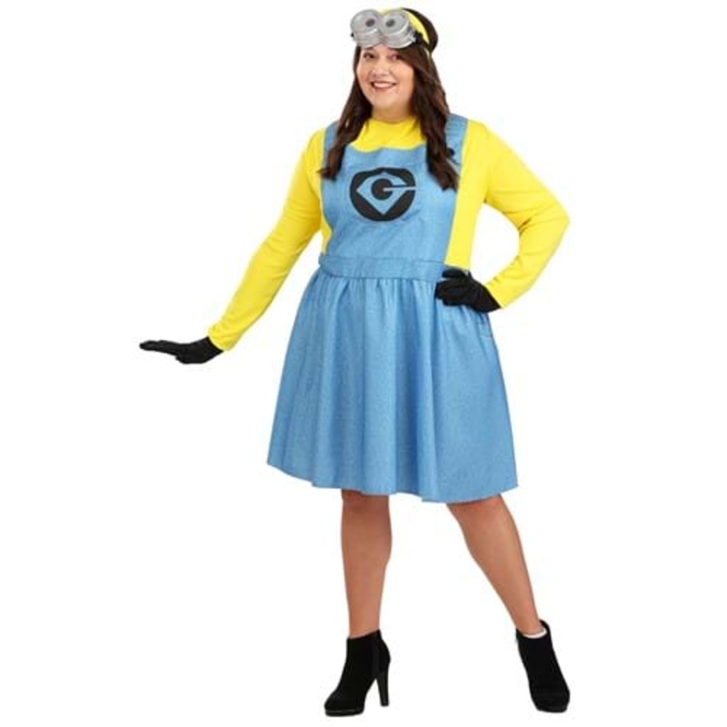 Women's Plus Size Minion Costume Dress 2X