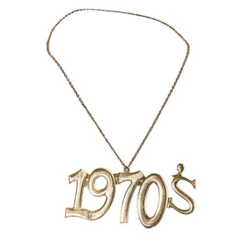 1970's Costume Gold Chain Necklace Accessory Standard