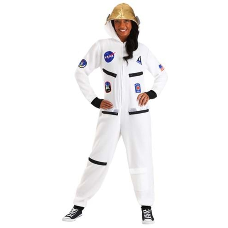 Astronaut Cozy Jumpsuit Costume for Adults Small