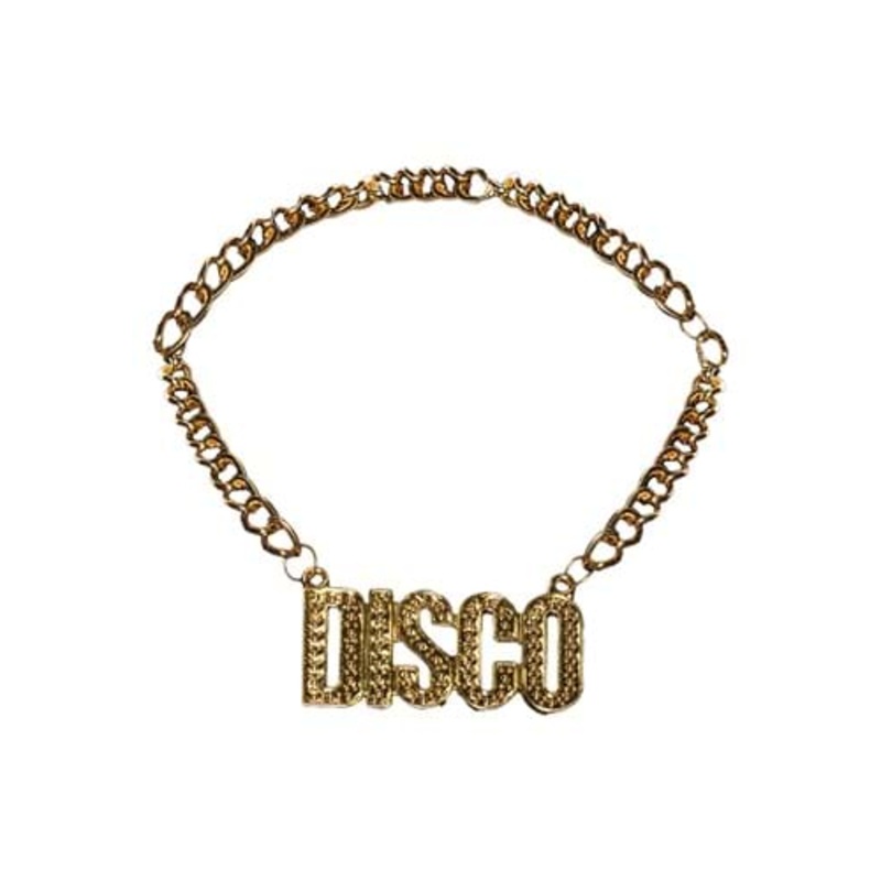 Disco Gold Costume Chain Accessory Standard