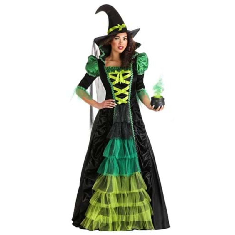 Enchanted Green Witch Costume for Women Small