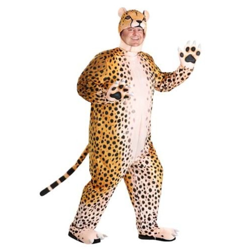 Plus Size Adult Cheerful Cheetah Costume 2X