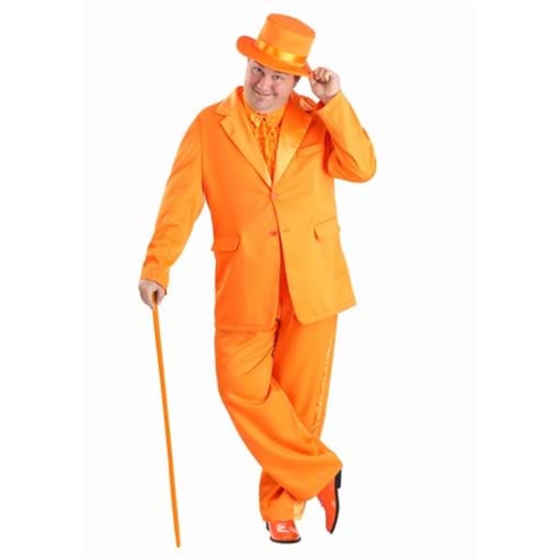 Plus Size Men's Orange Tuxedo Costume 2X