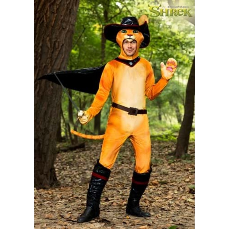 Shrek Puss in Boots Costume for Adults Small