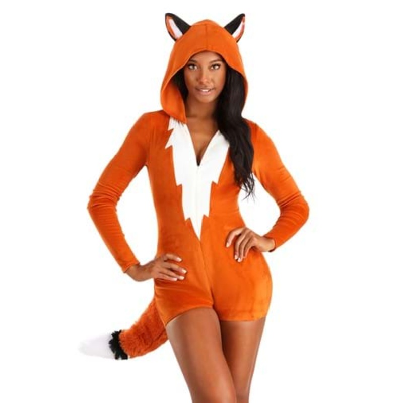 Fierce Fox Costume Romper for Women Small