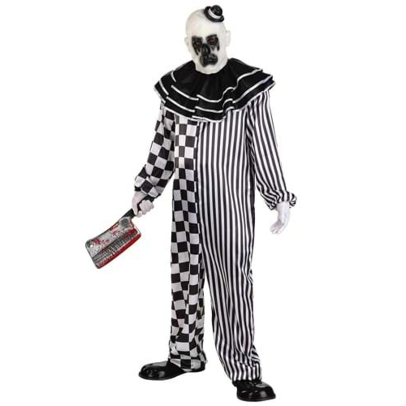 Killer Gothic Clown Costume for Adults Small