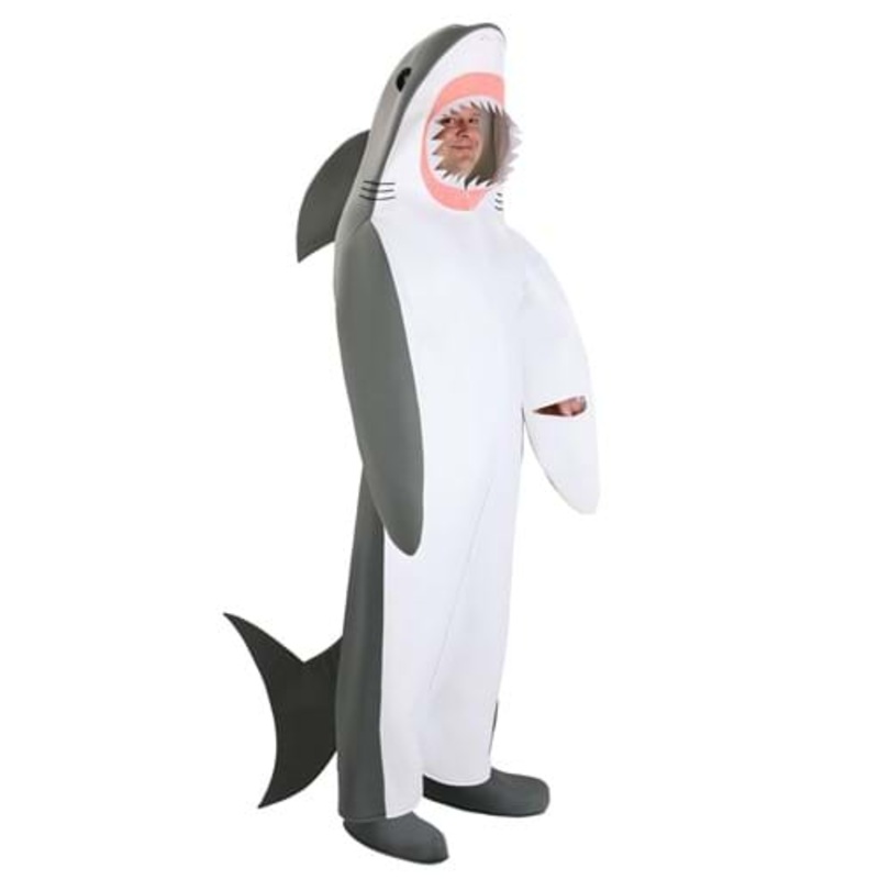 Plus Size Adult Great White Shark Costume 2X