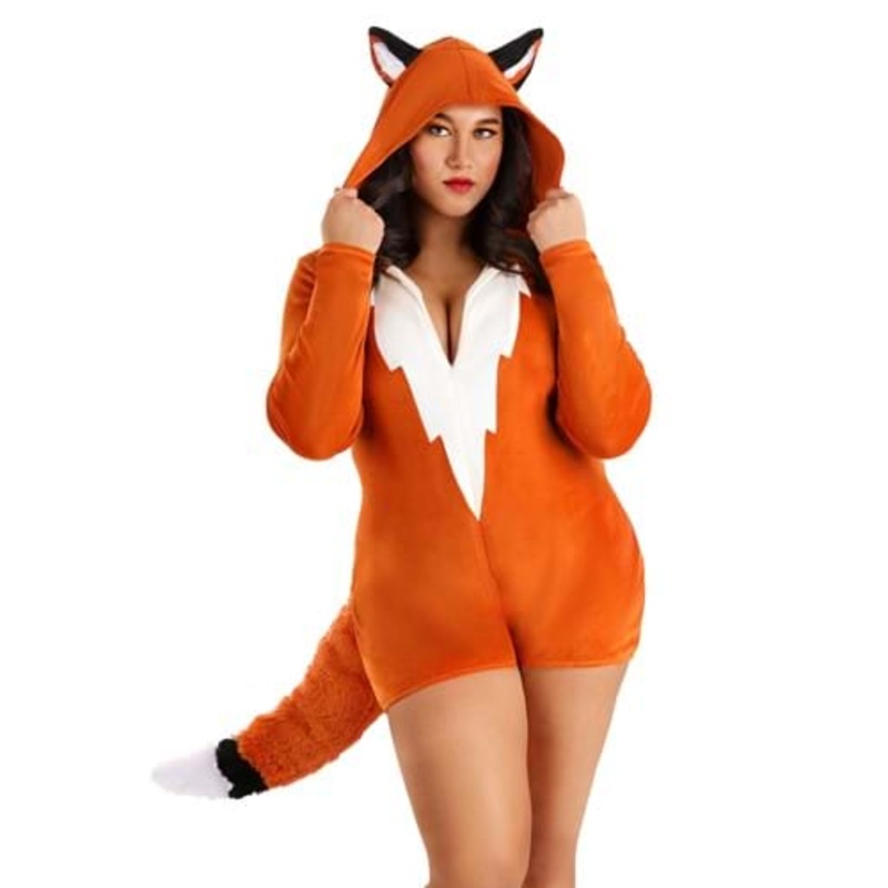 Plus Size Fierce Fox Costume Romper for Women 1X