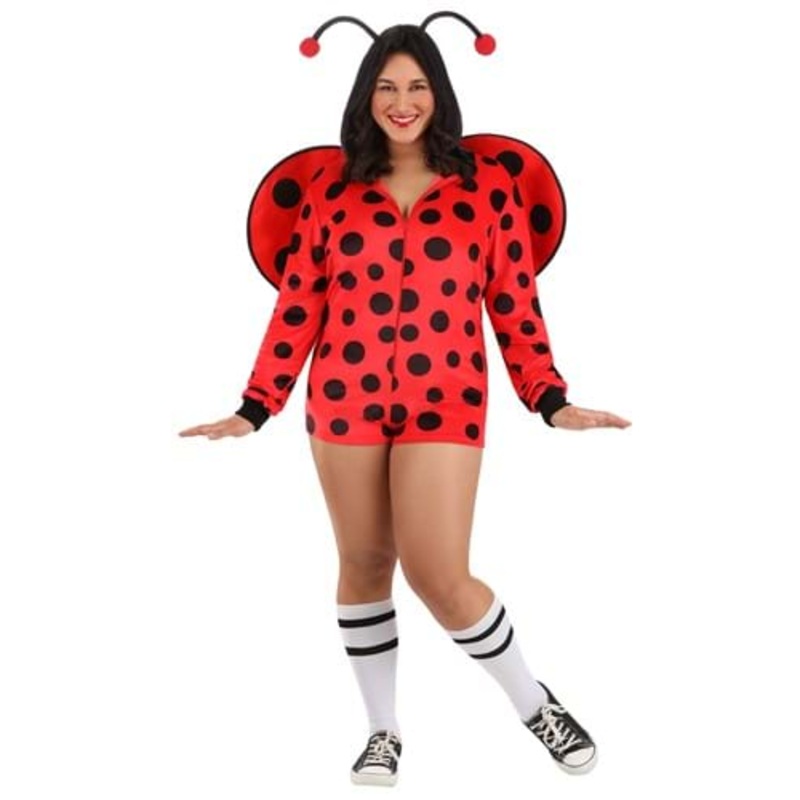 Plus Size Ladybug Costume Romper for Women 1X