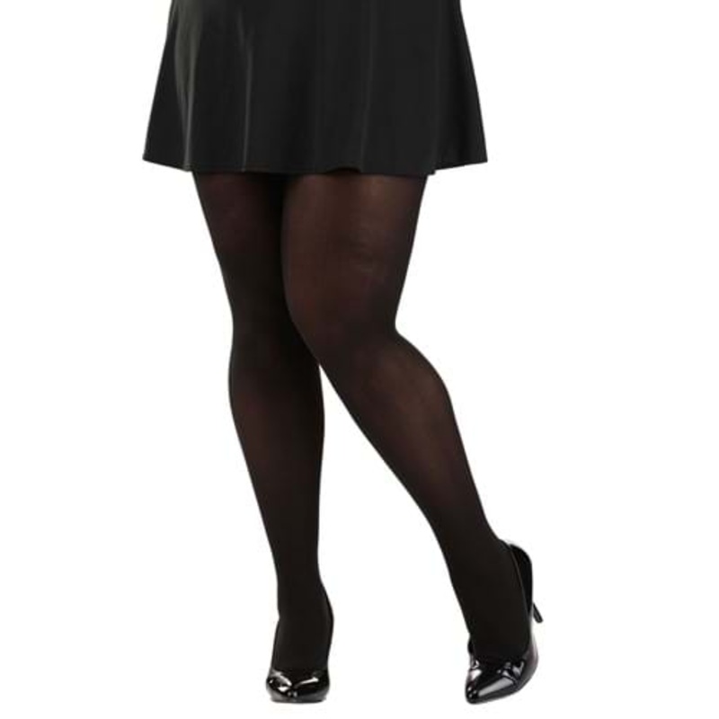 Plus Women's Opaque Black Tights Standard