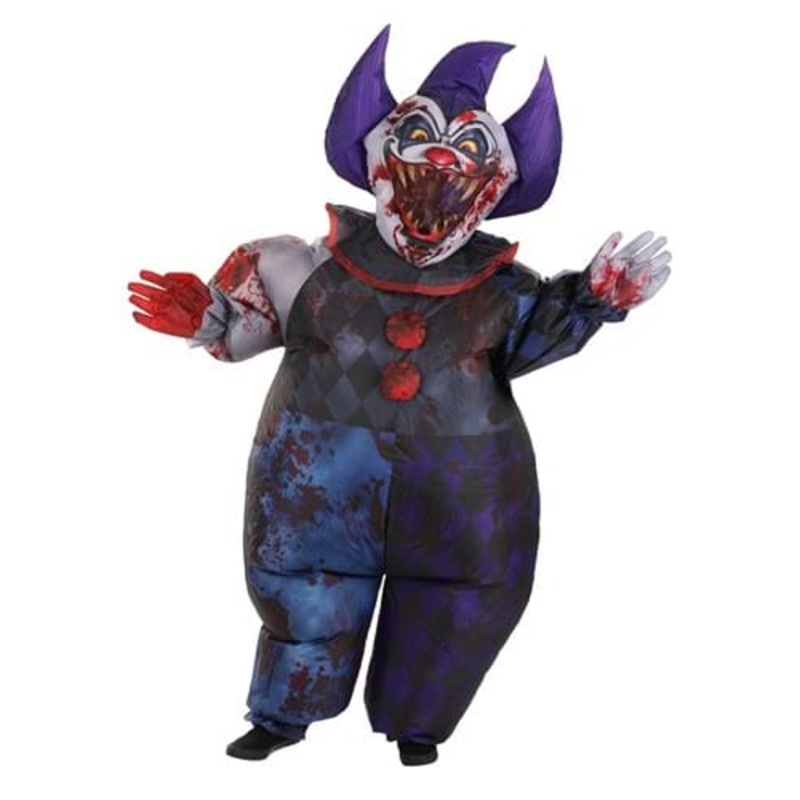 Scary Inflatable Clown Costume for Adults Standard