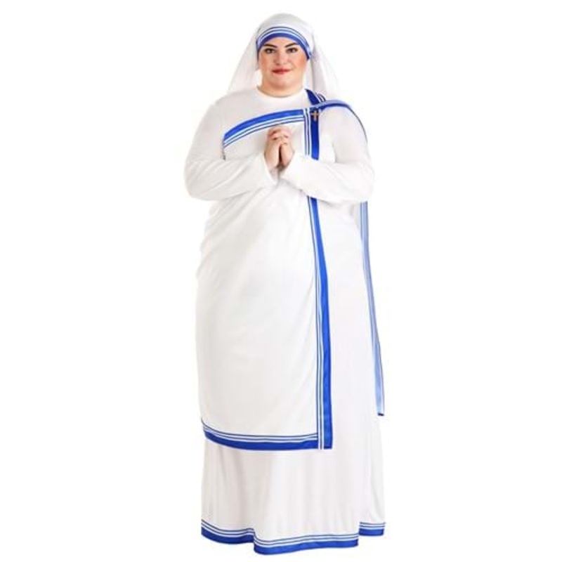 Women's Plus Size Mother Teresa Costume 1X