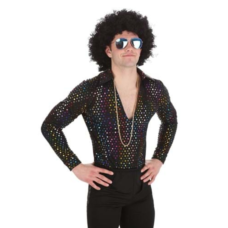 Dazzling Disco Costume Shirt for Men Small