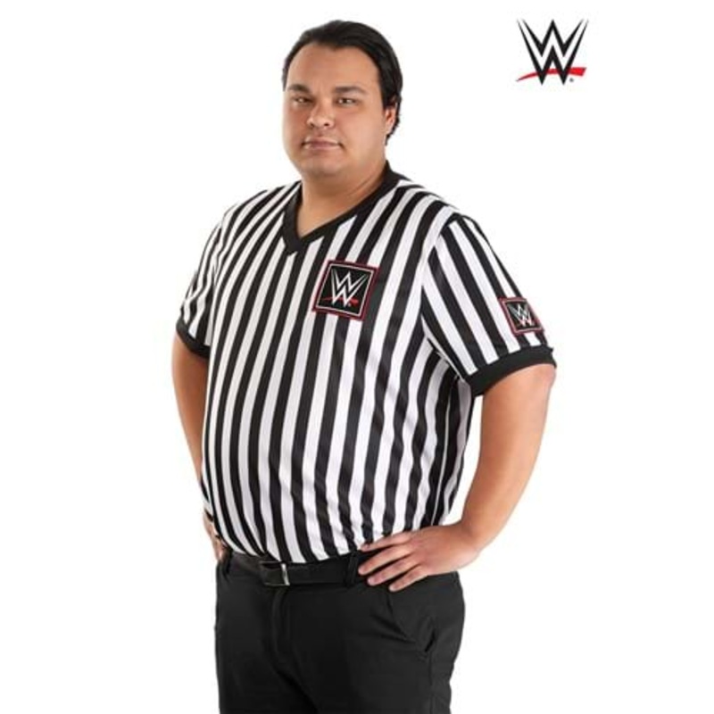 Men's Plus Size WWE Referee Shirt Costume 2X