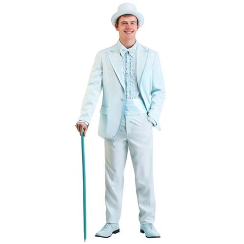 Powder Blue Tuxedo Adult Costume Small