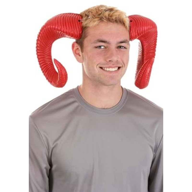 Red Demon Costume Horns for Adults Standard