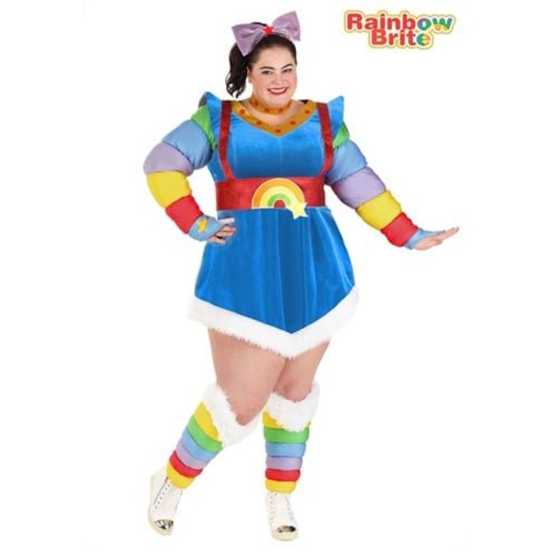 Women's Plus Size Authentic Rainbow Brite Costume 1X