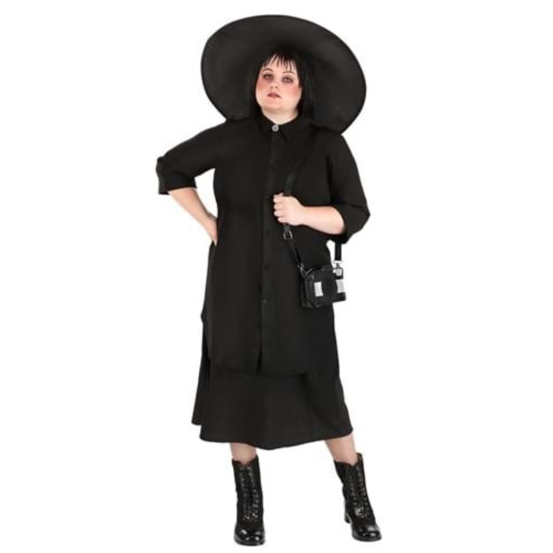 Women's Plus Size Gothic Deetz Costume Dress 1X