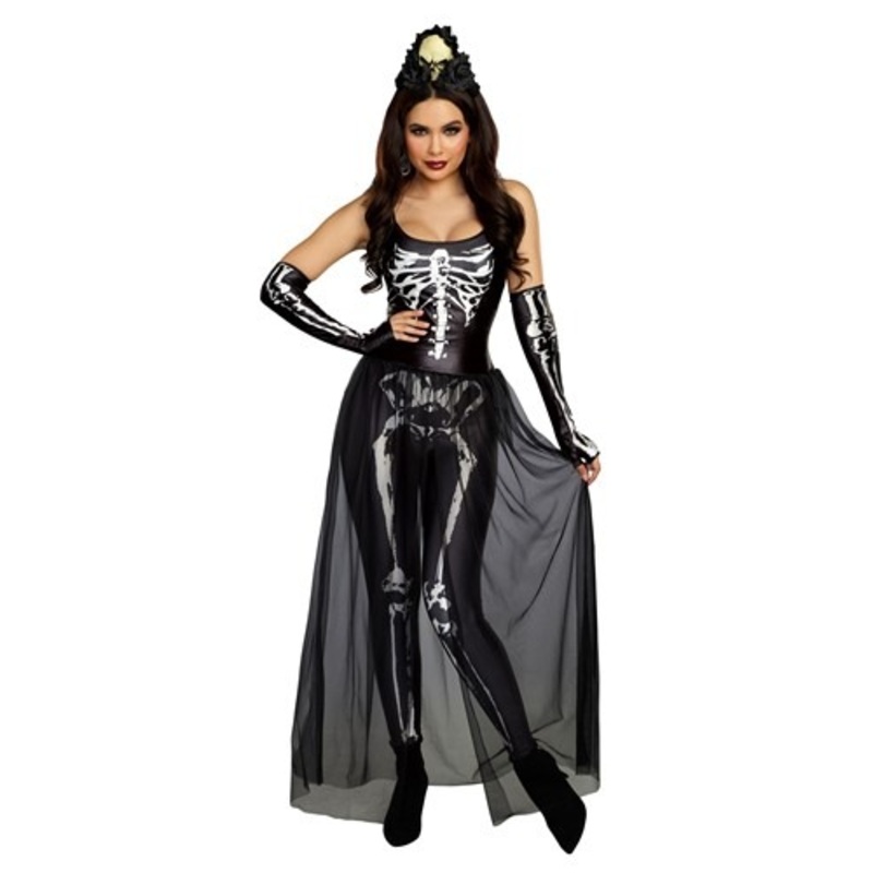 Bare Bone Skeleton Babe Women's Costume Large