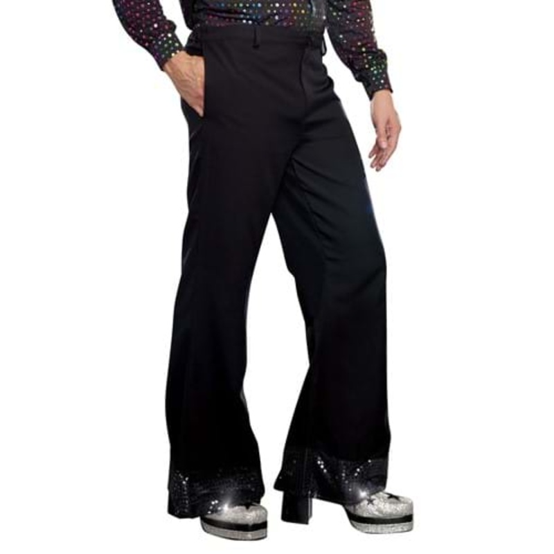 Men's Black Disco Costume Pants Medium