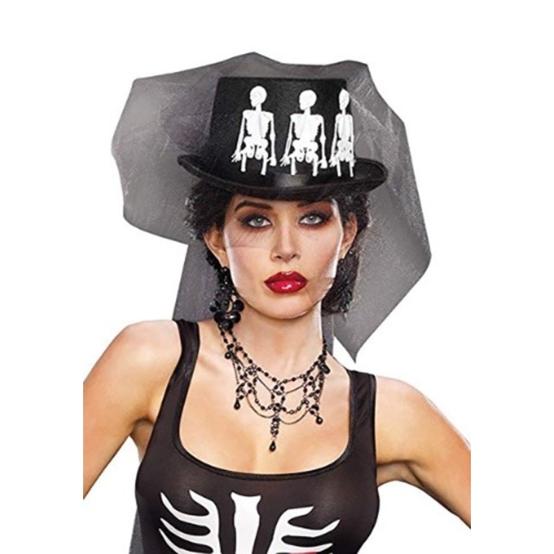 Ms. Bones Women's Costume Hat Standard