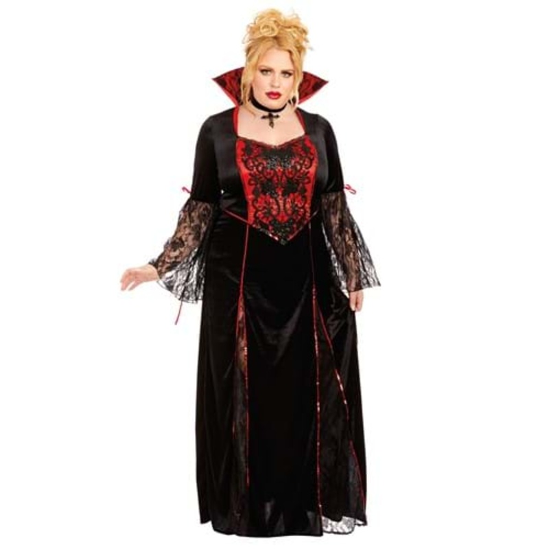 Plus Size Classic Vampira Costume Dress for Women 1X