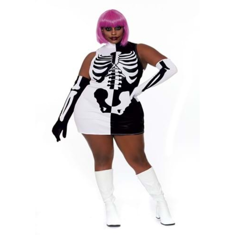 Plus Size Parti-Skeleton Costume for Women 1X