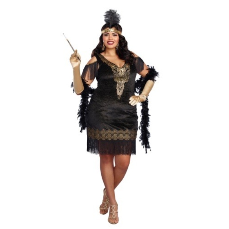 Women's Plus Size Swanky Flapper Costume  1X