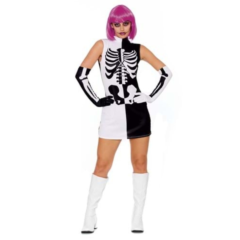 Women's Sexy Parti-Skeleton Costume Dress Small