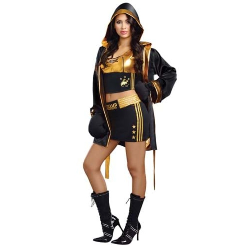 Women's World Champion Boxer Costume Small