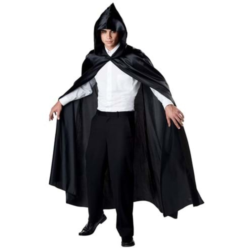 Black Hooded Adult Cloak Standard