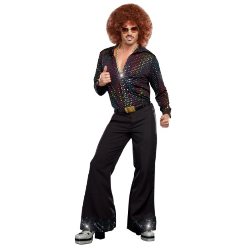 Men's Disco Dude Shirt Costume Small